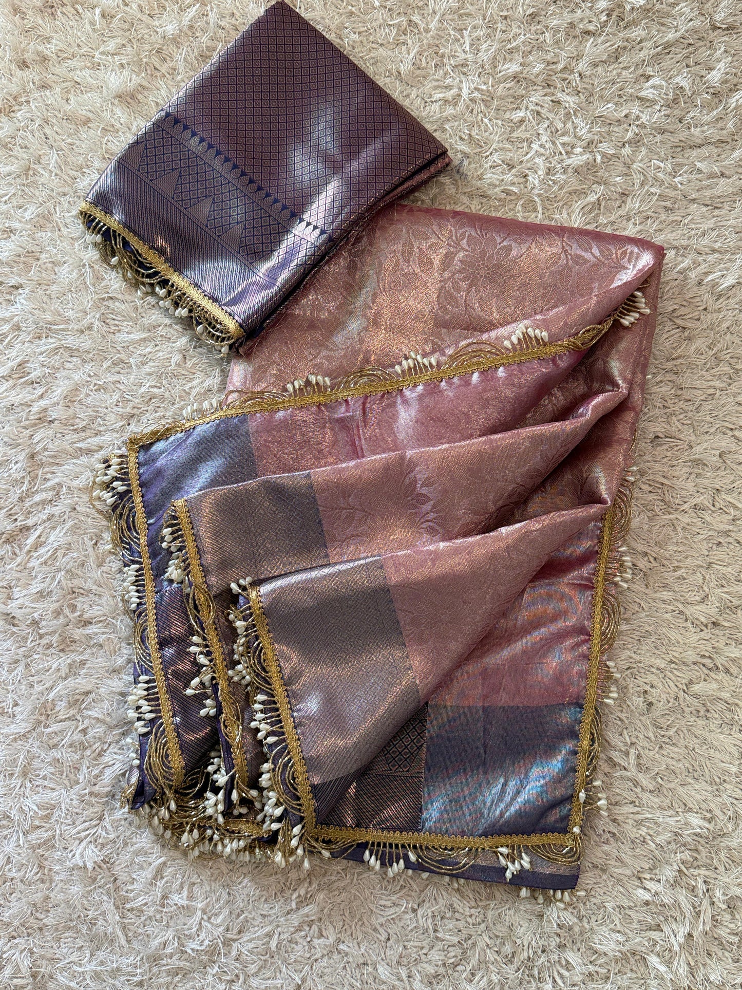 Kanjivaram Waskat Banarasi Tissue Silk Saree