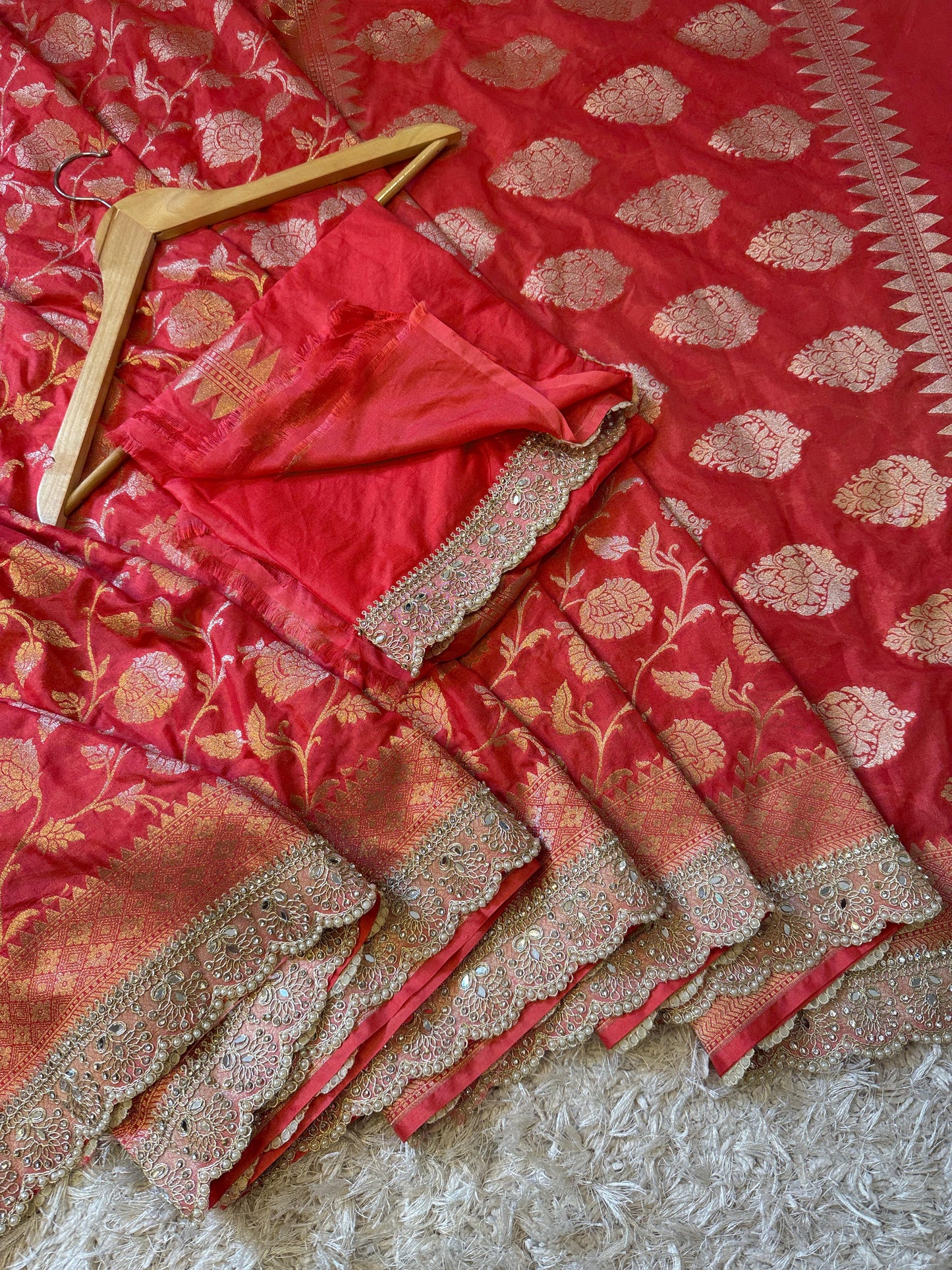Banarasi Mashru Khaddi Soft Silk Saree