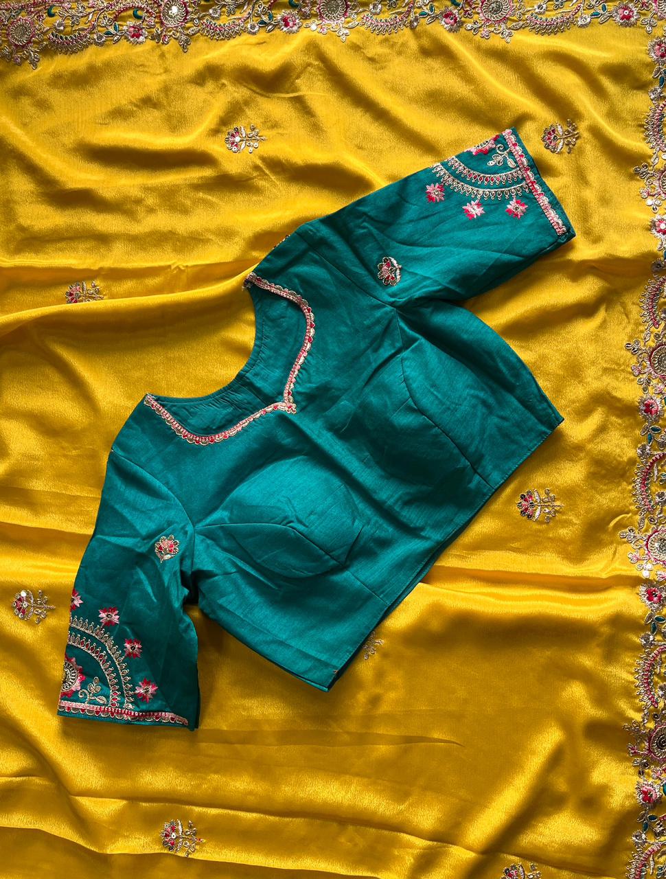 Premium Chinnon silk saree