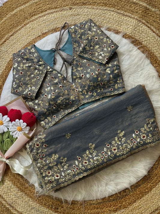 Fendy chiffon saree