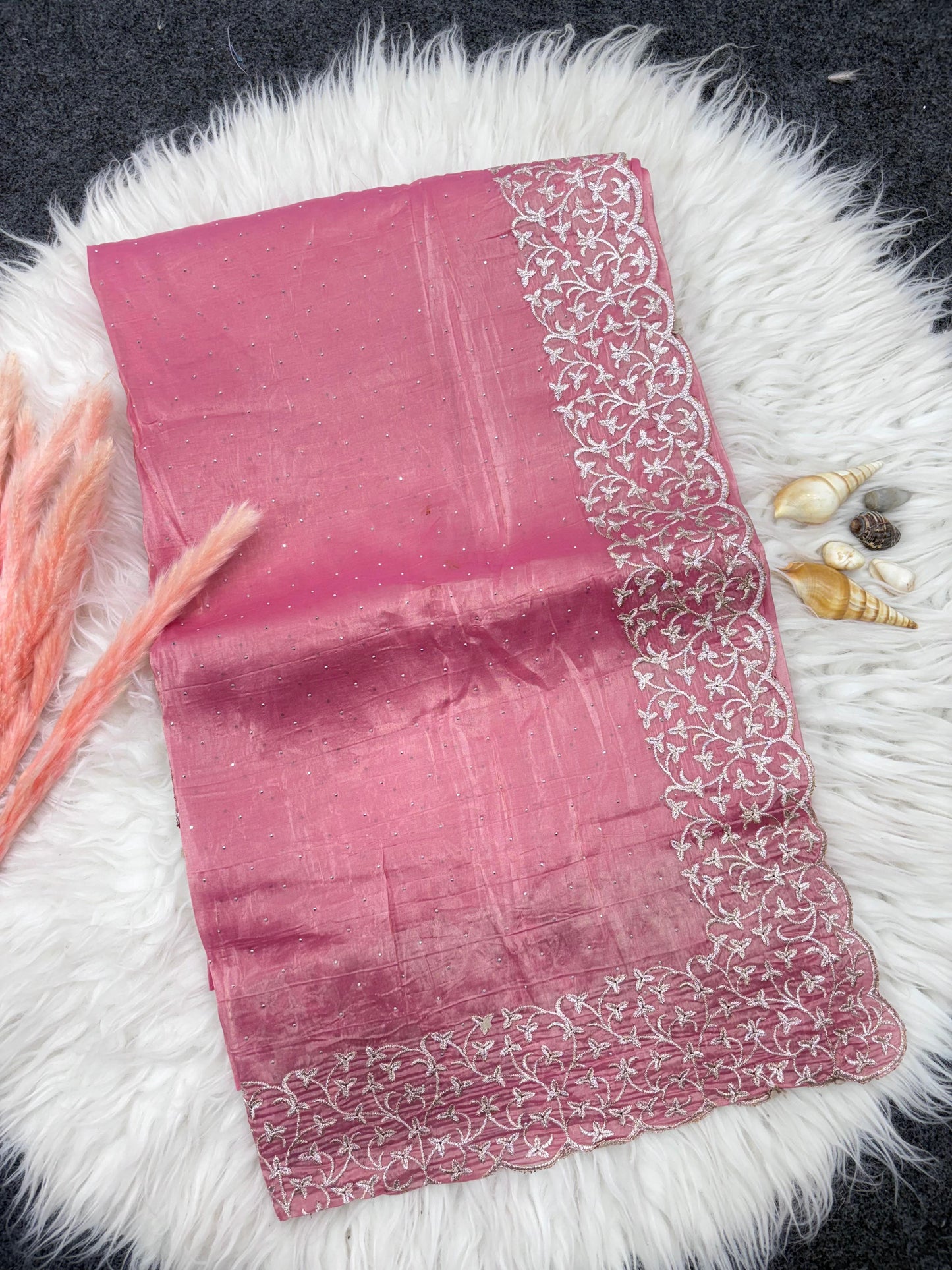 Crunchy Sattin Silk Saree