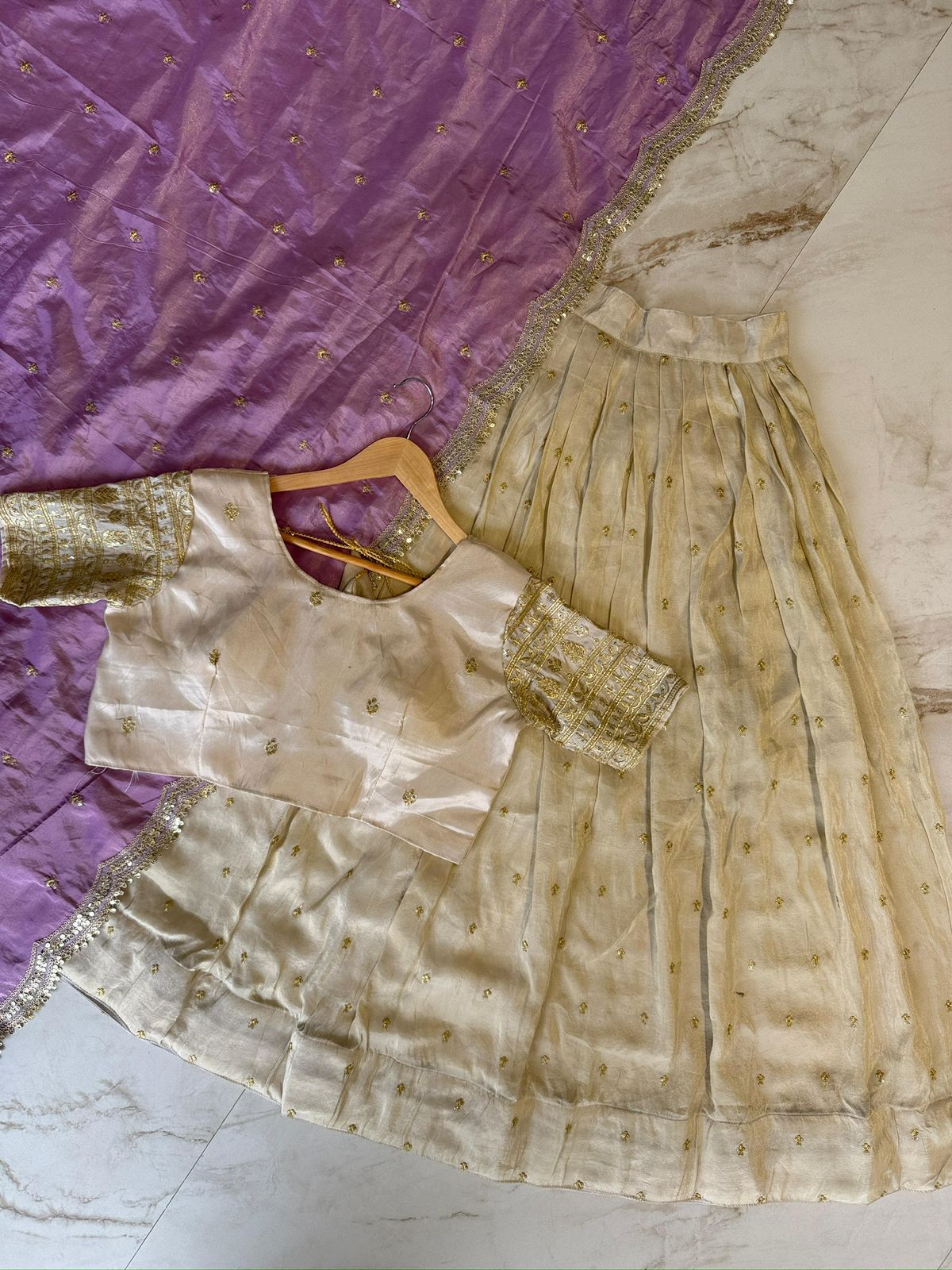 Tissue Silk Half Saree lehenga Choli