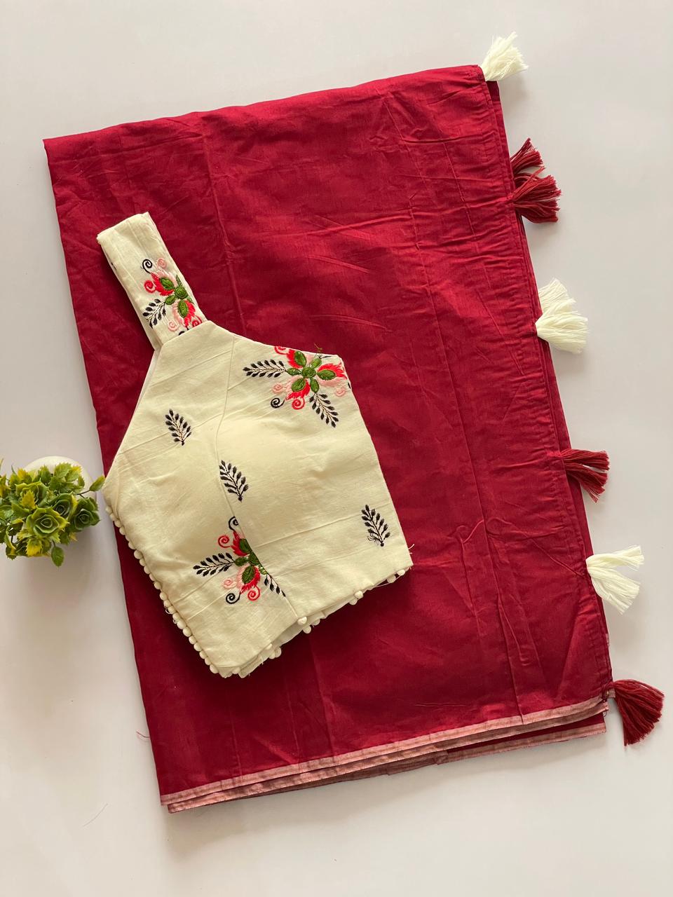Premium Plain chanderi saree