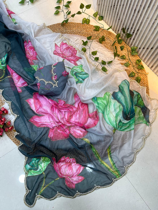 Pure Soft Teby Silk Saree