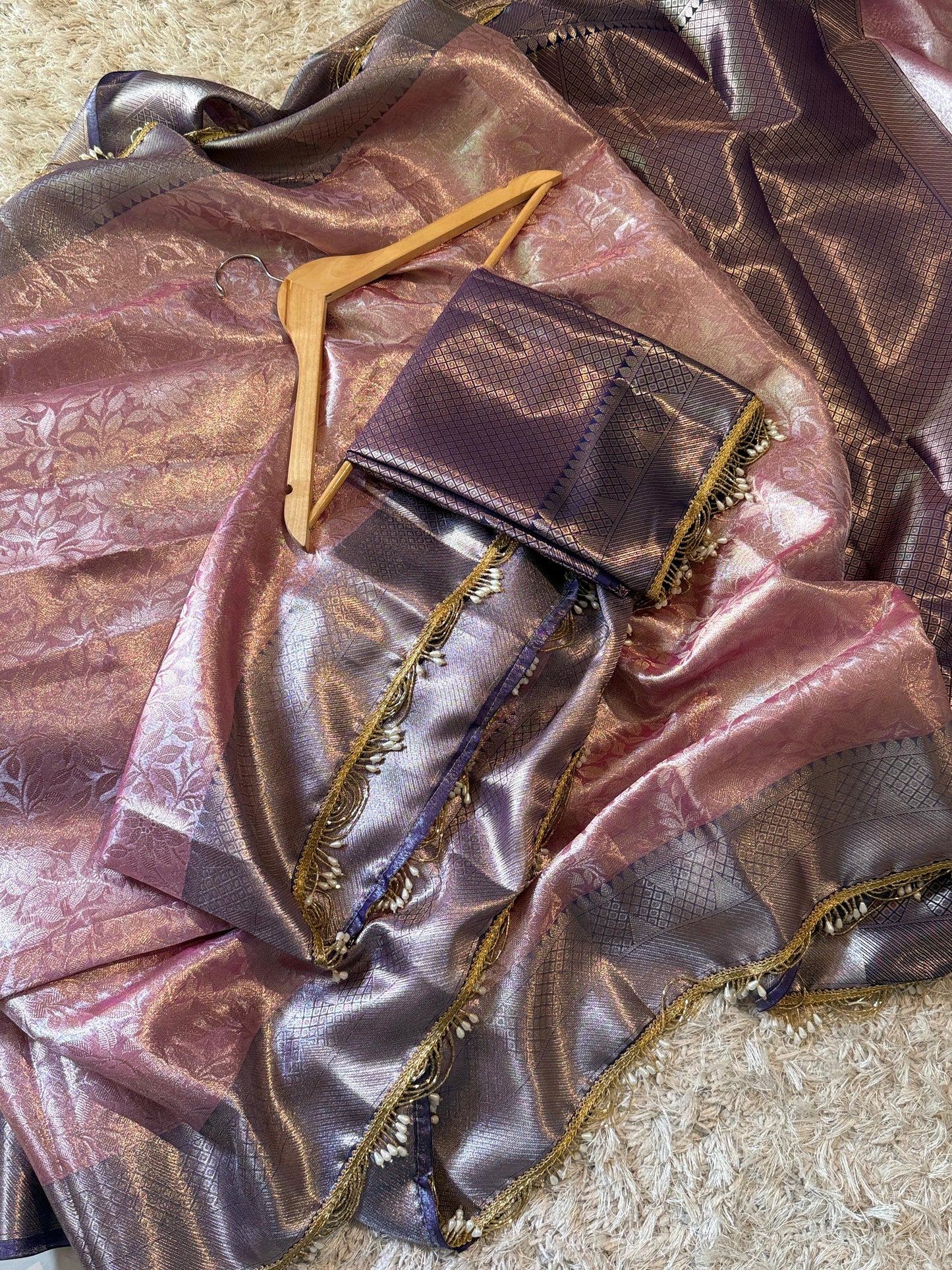 Kanjivaram Waskat Banarasi Tissue Silk Saree