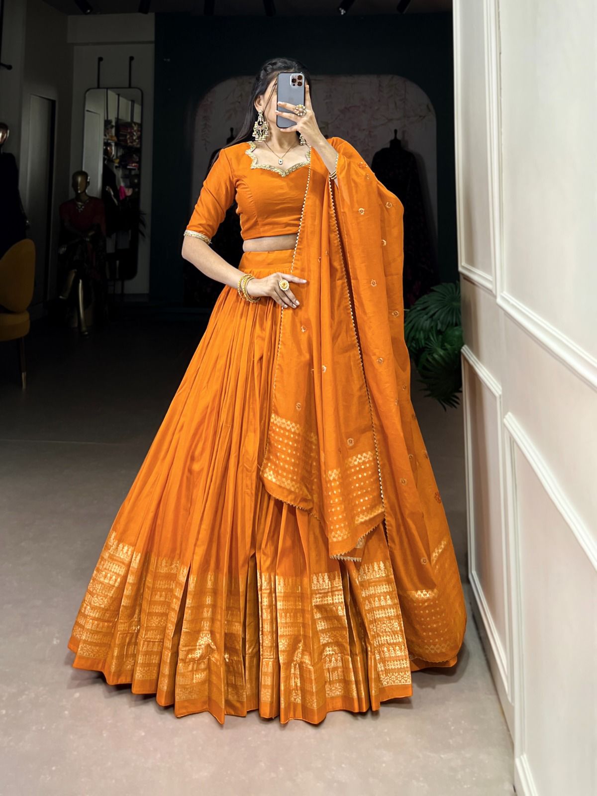 Pure Chanderi Lehenga