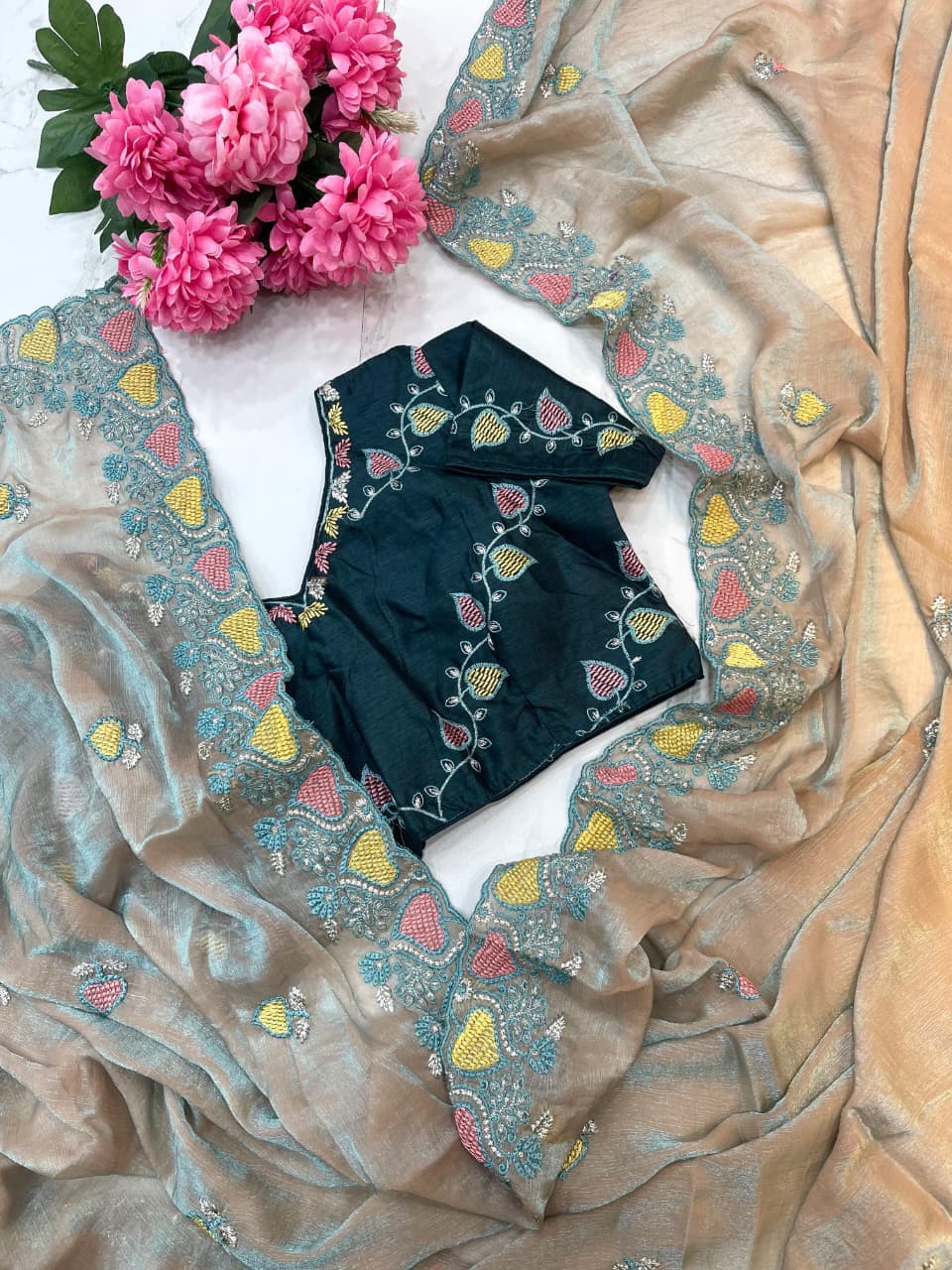 Pure Soft Fendy Chiffon Saree