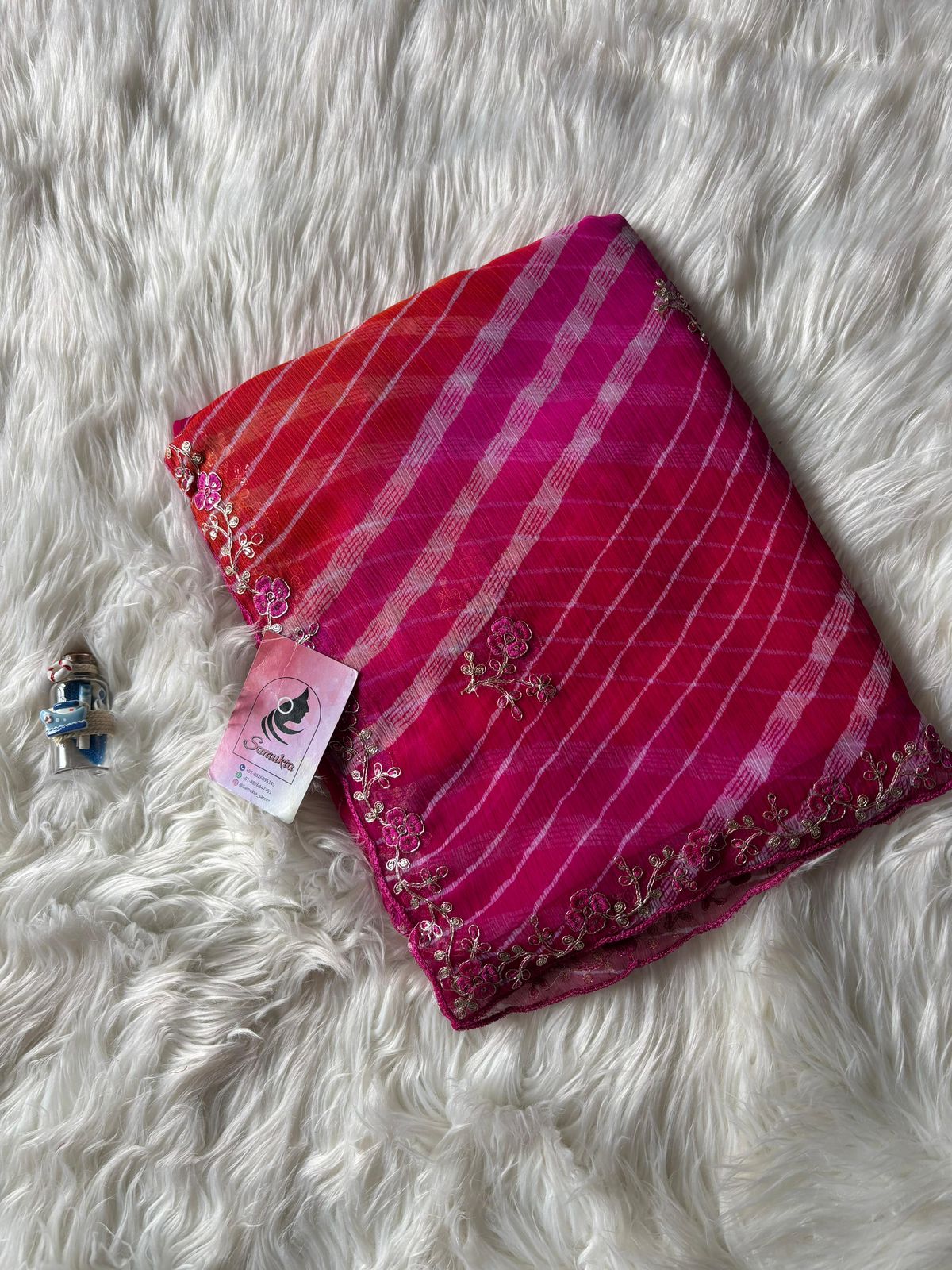 Chiffon Lahriya Saree