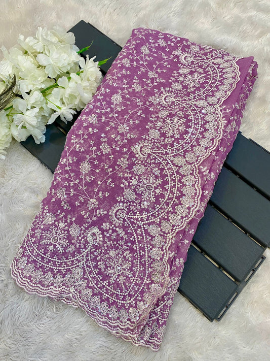 Shimmer Silk Fabric Saree