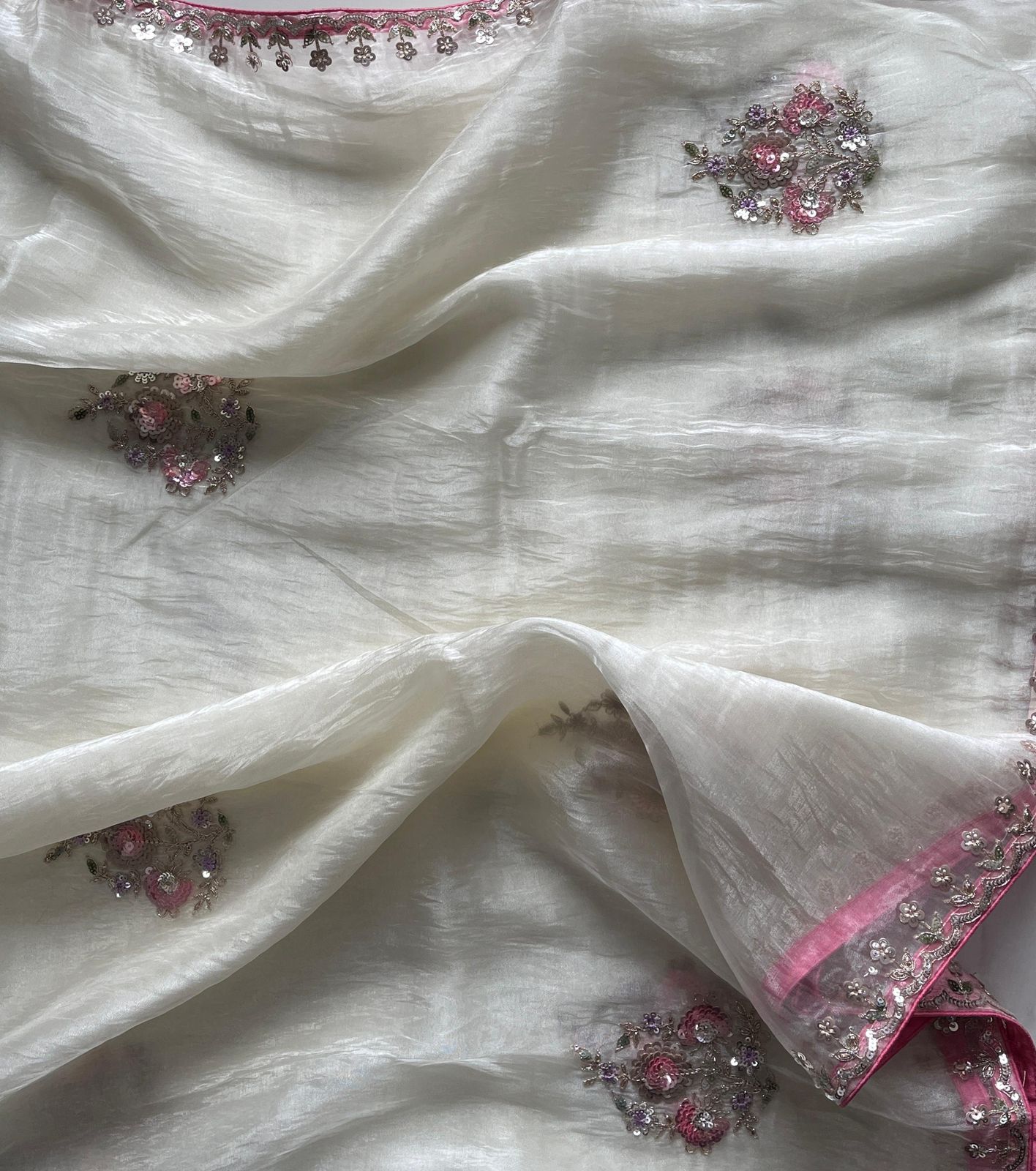 Pure Gold Crush Tissue Saree