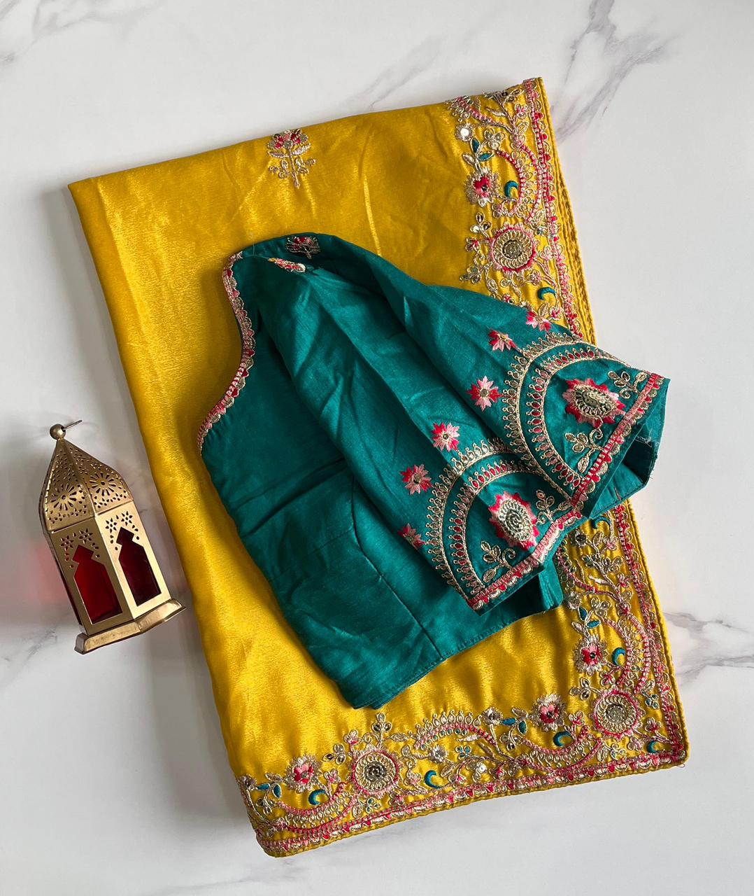 Premium Chinnon silk saree