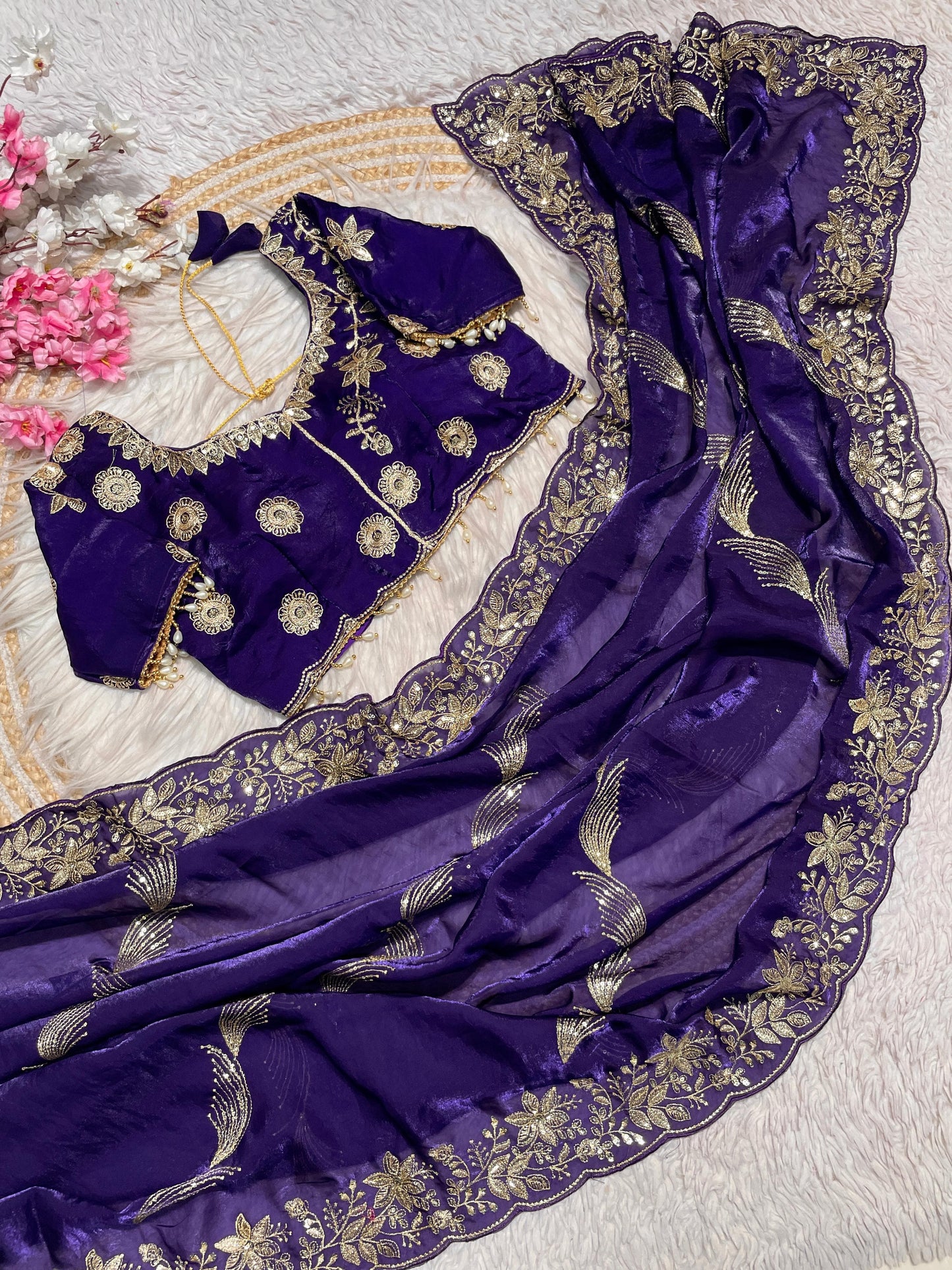 Fendy Sattin Saree
