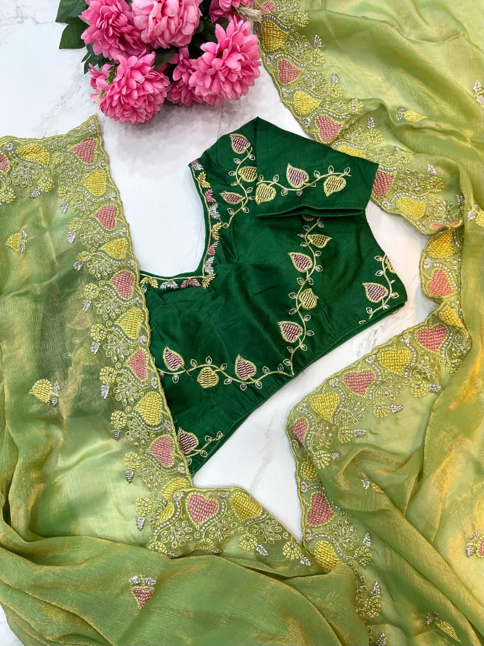 Pure Soft Fendy Chiffon Saree