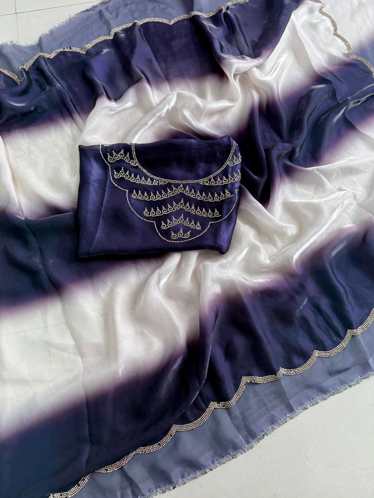 Fendy Sattin Dual Shad Saree