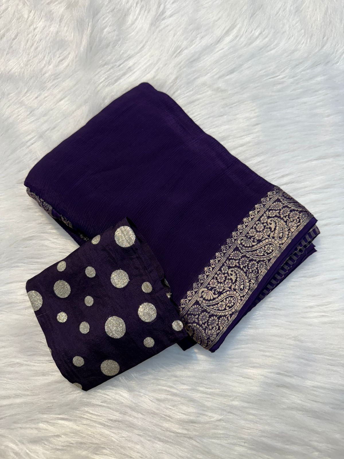 Pure Viscose Chinnon saree
