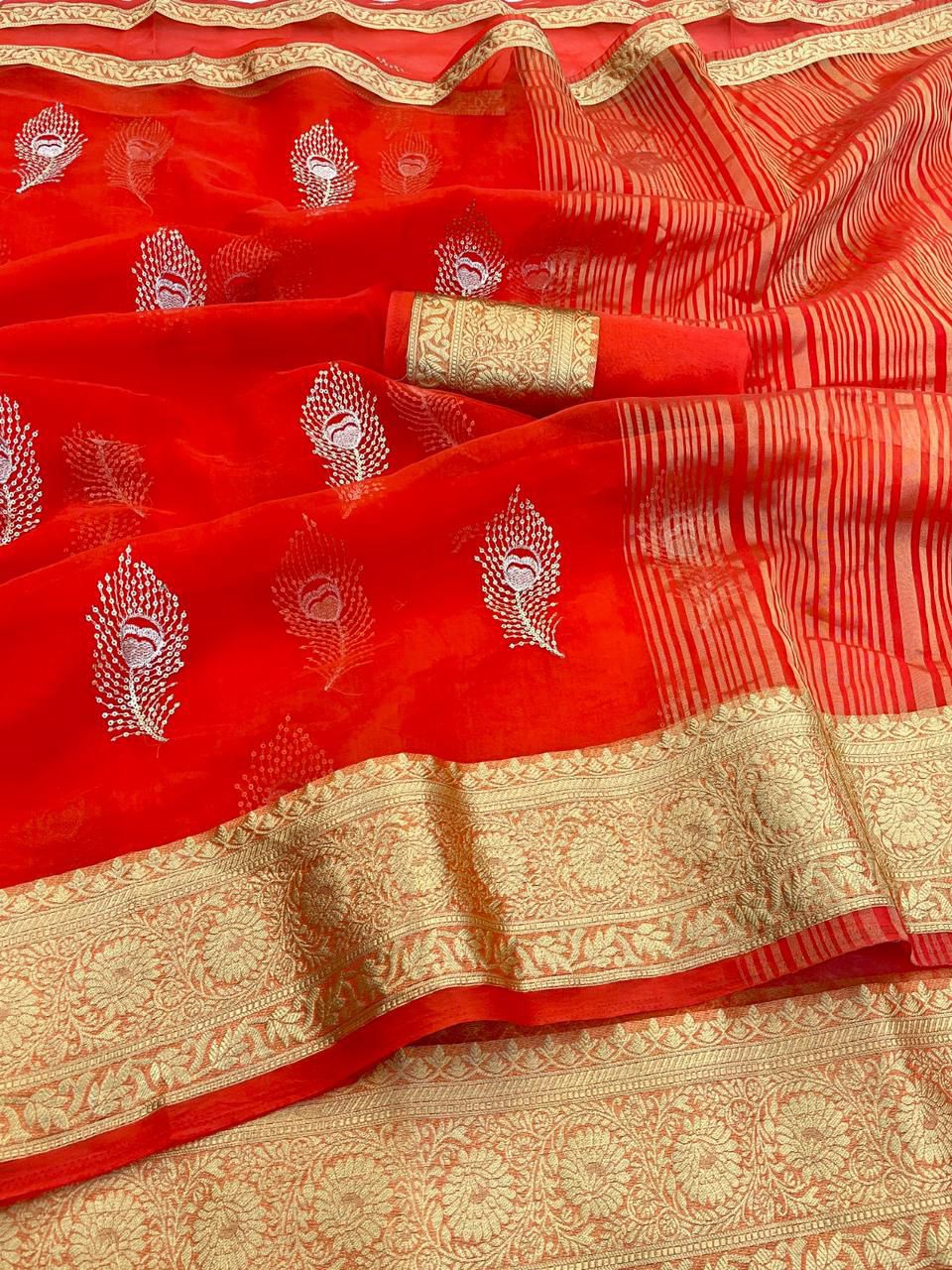 Kanchipuram Organza Saree