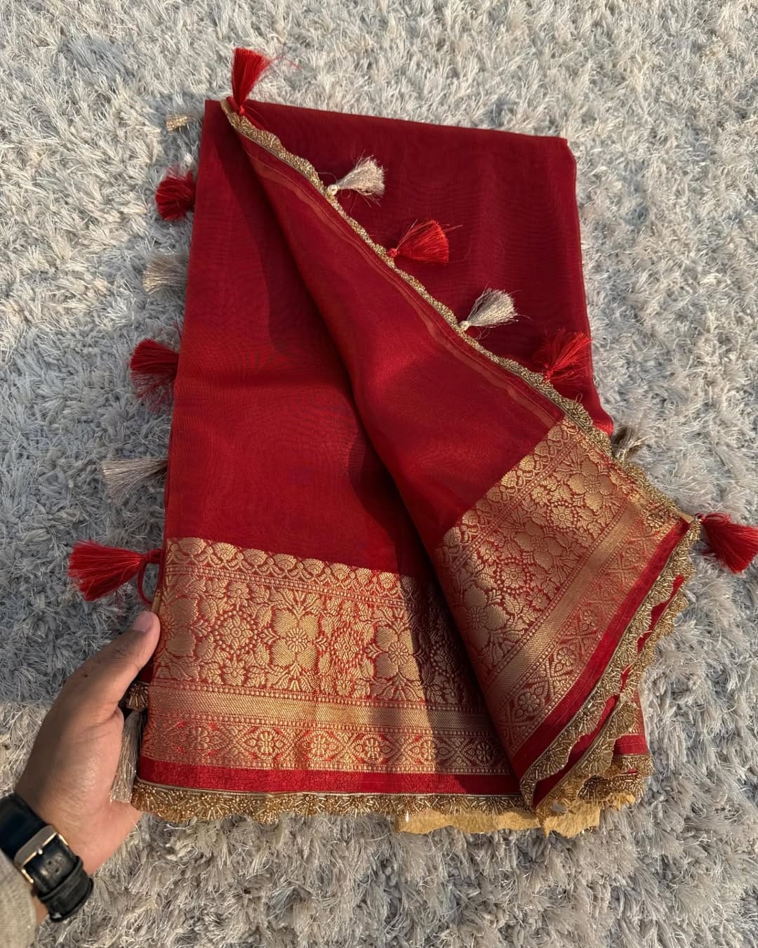 Banarasi Glass Tissue Silk Saree