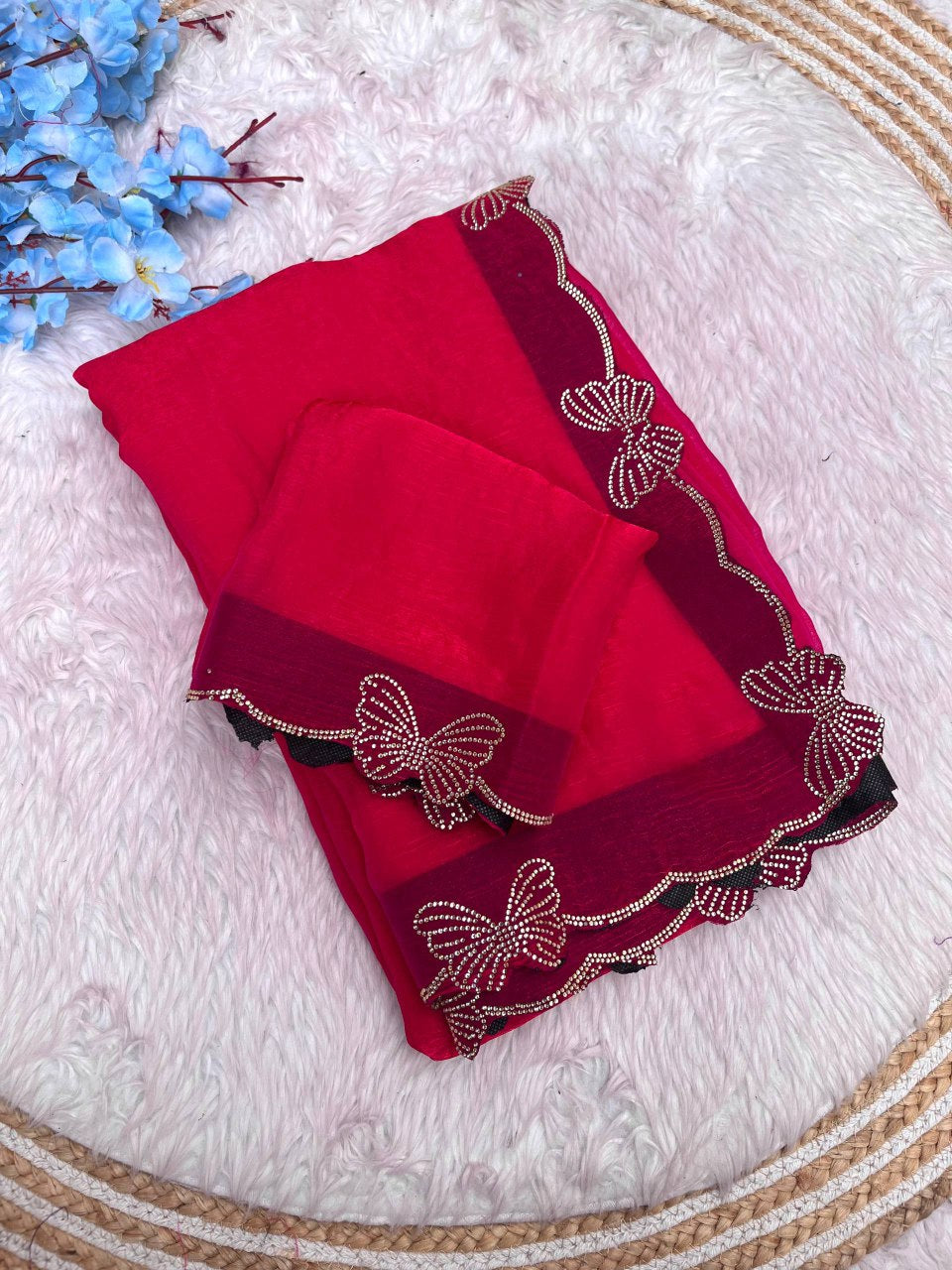 Fendi Chiffon Silk Saree