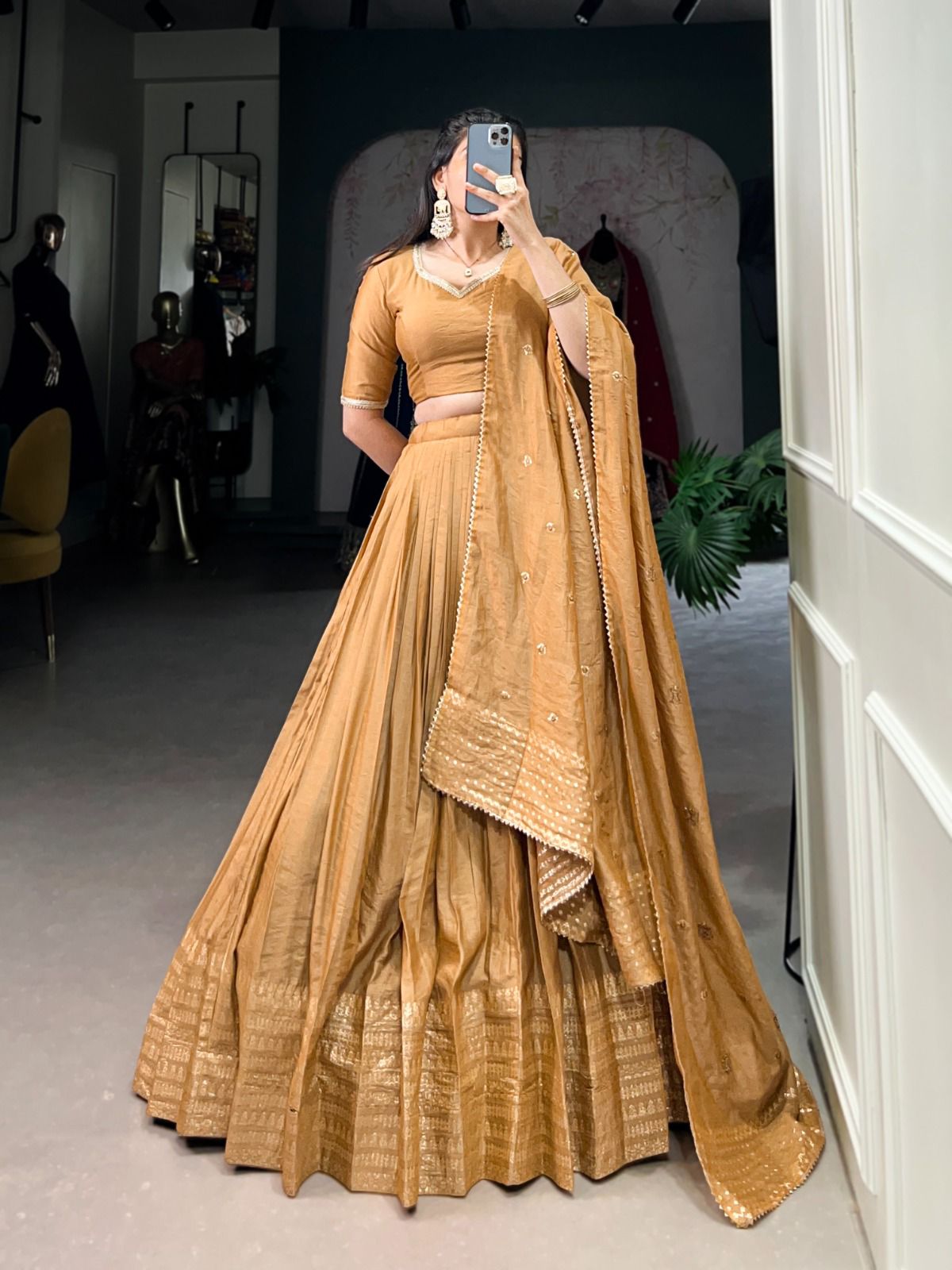 Pure Chanderi Lehenga