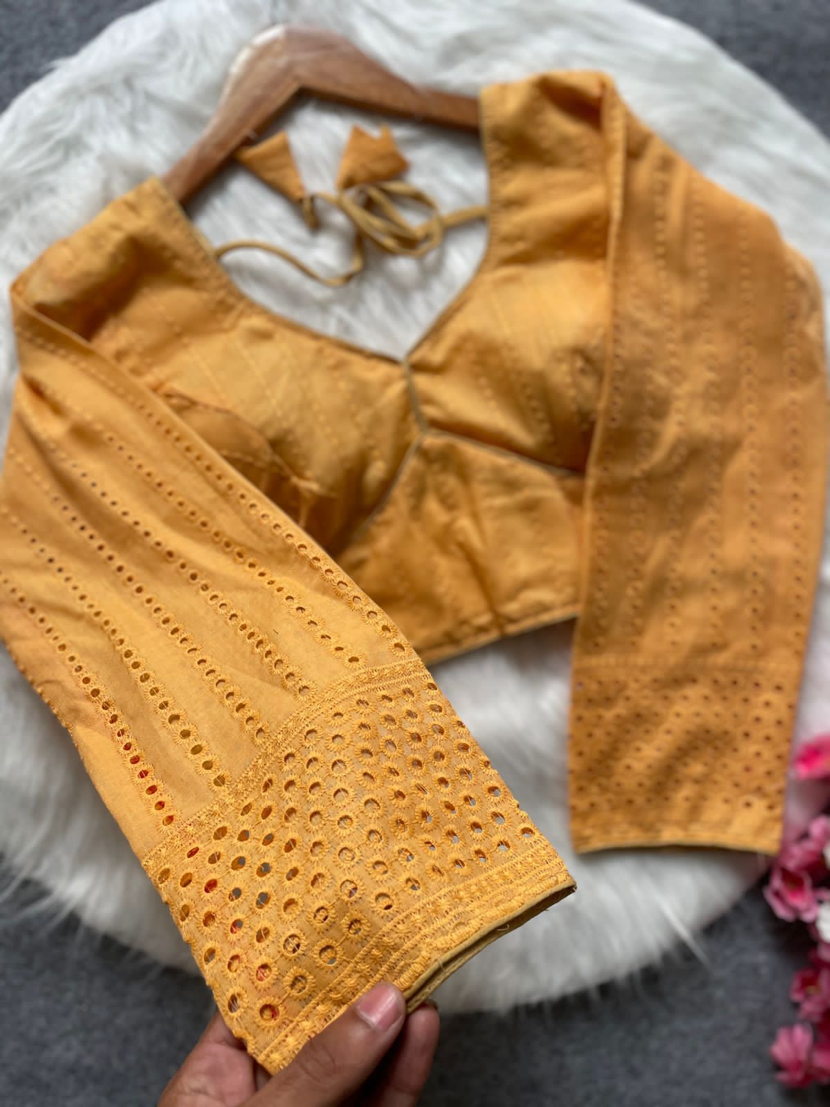 Sabyasachi full sleeve hakoba blouse