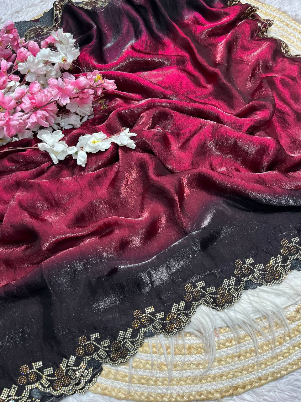 Satin Space Silk Saree