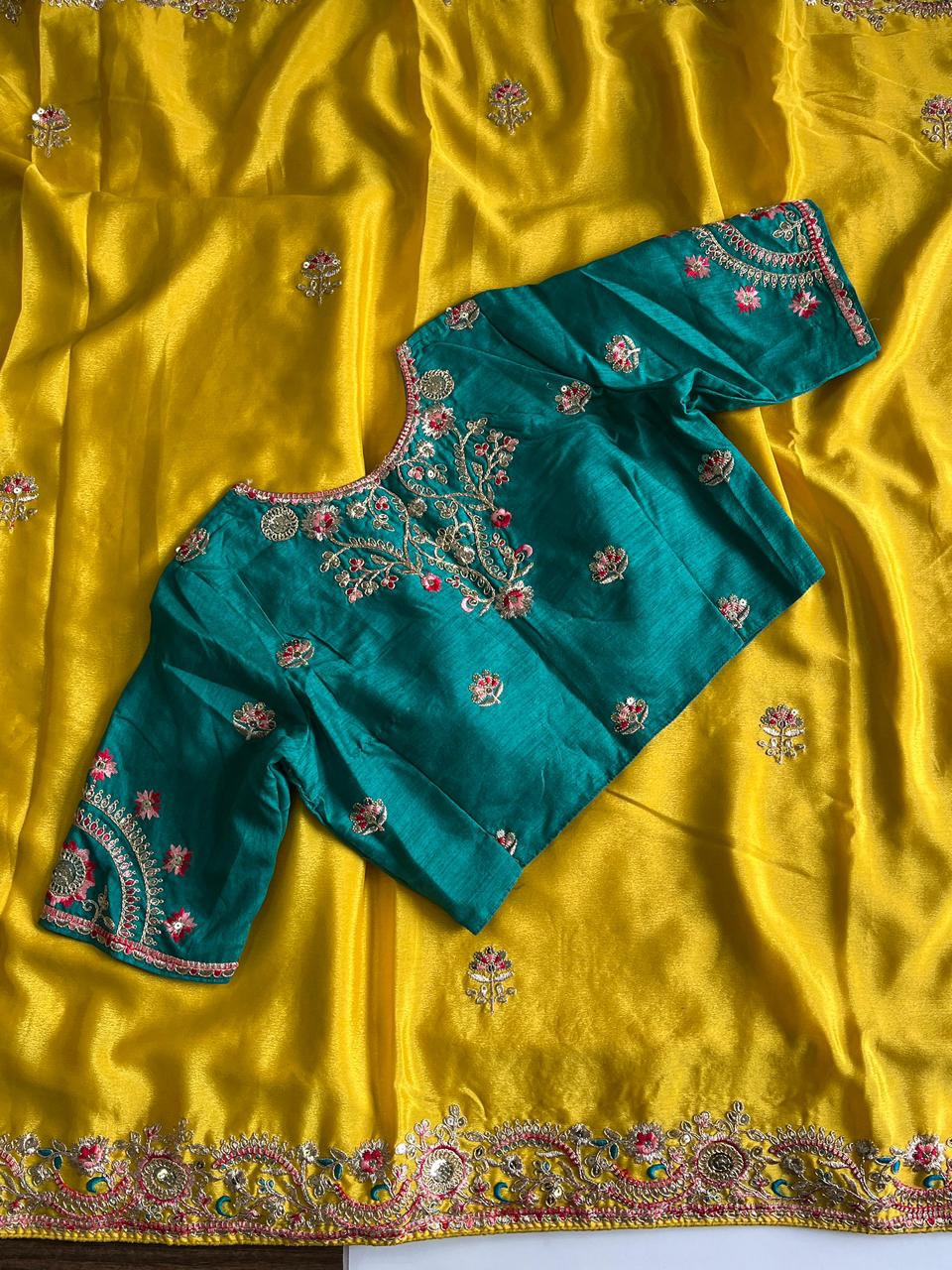 Premium Chinnon silk saree