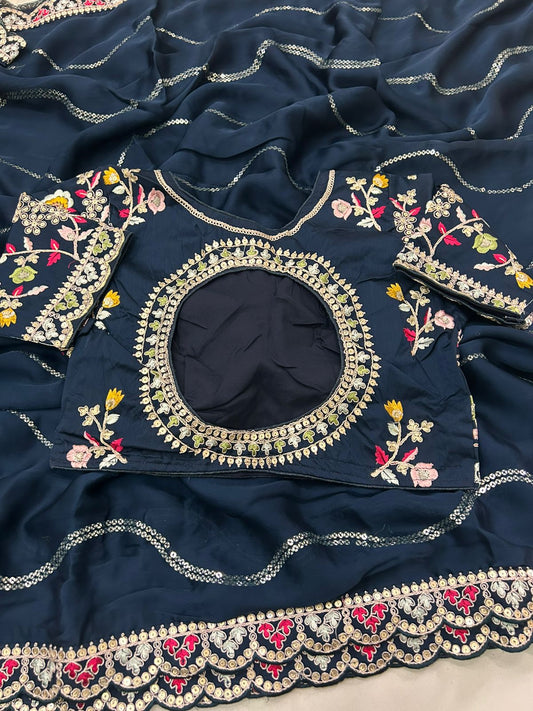 HEAVY GLOOMING RANGOLI SILK  SAREE
