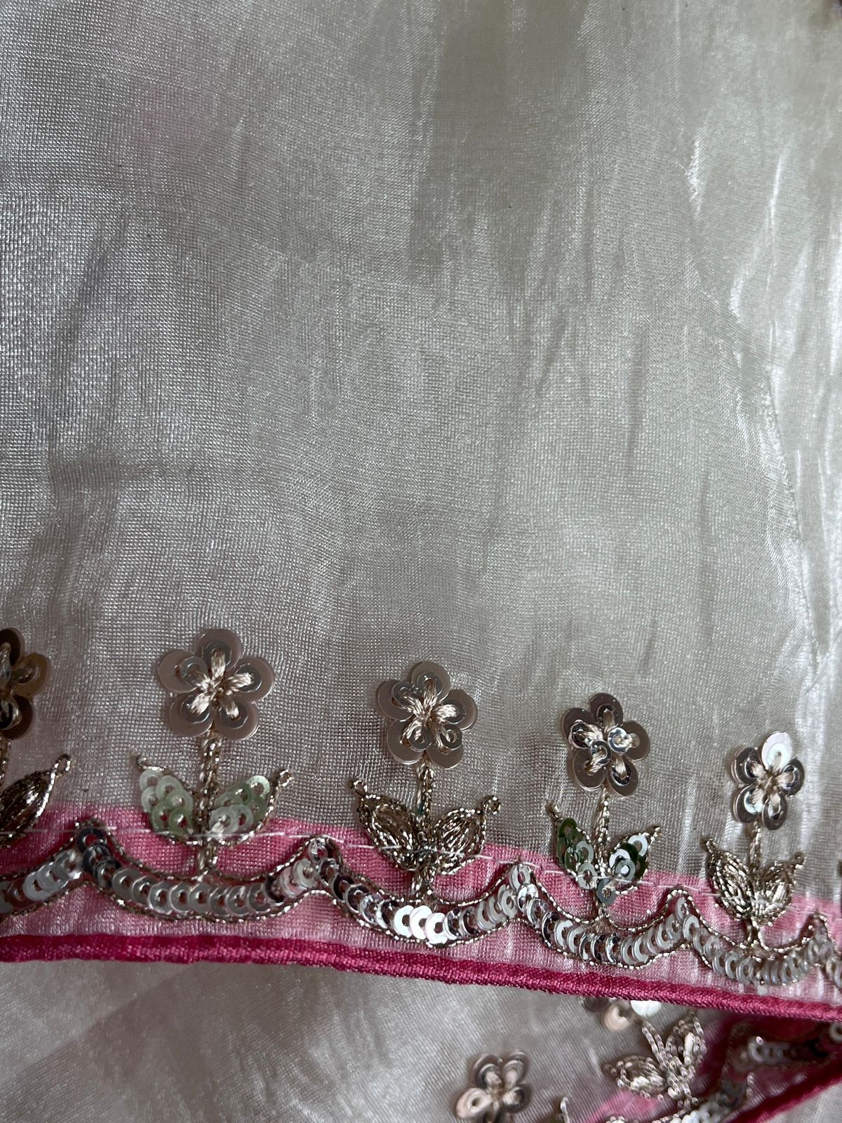 Pure Gold Crush Tissue Saree