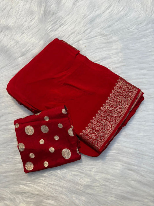 Pure Viscose Chinnon saree