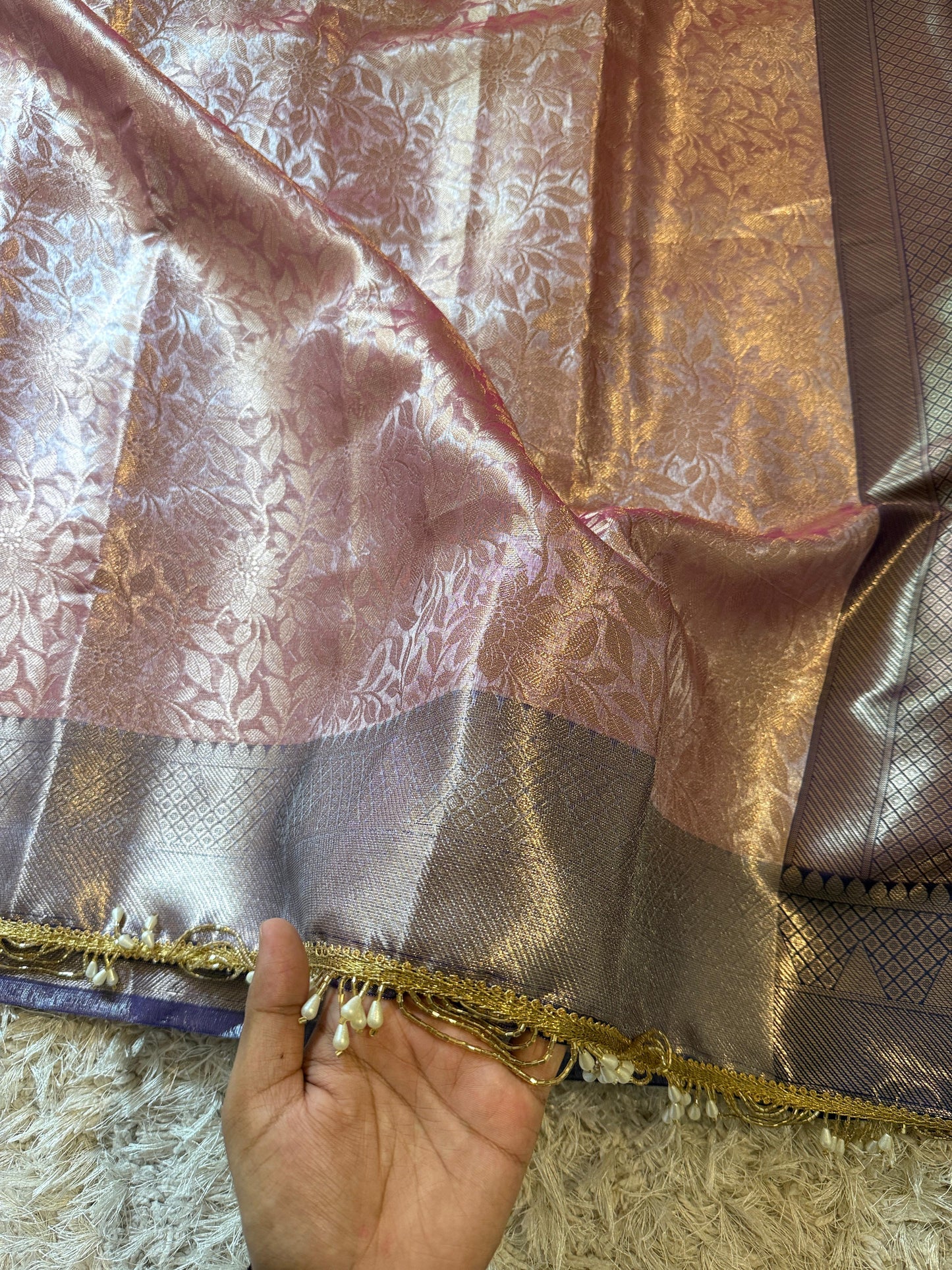 Kanjivaram Waskat Banarasi Tissue Silk Saree