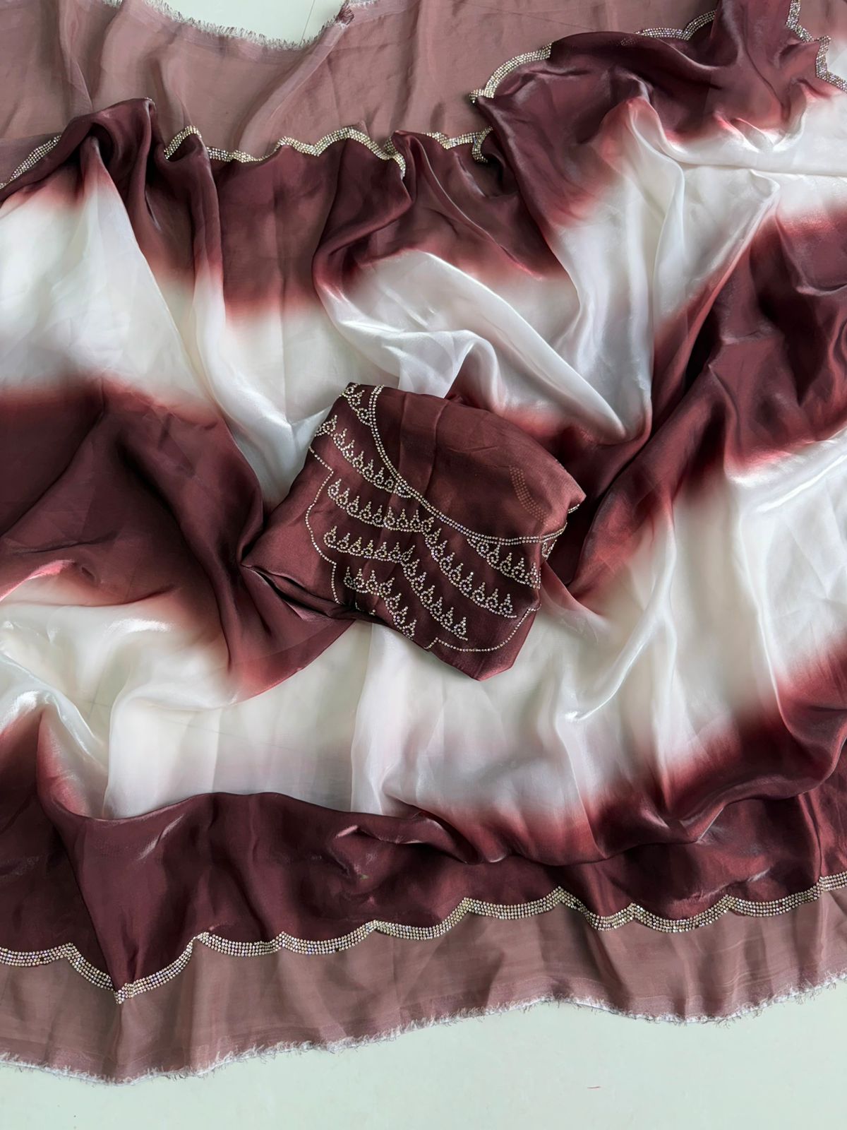 Fendy Sattin Dual Shad Saree