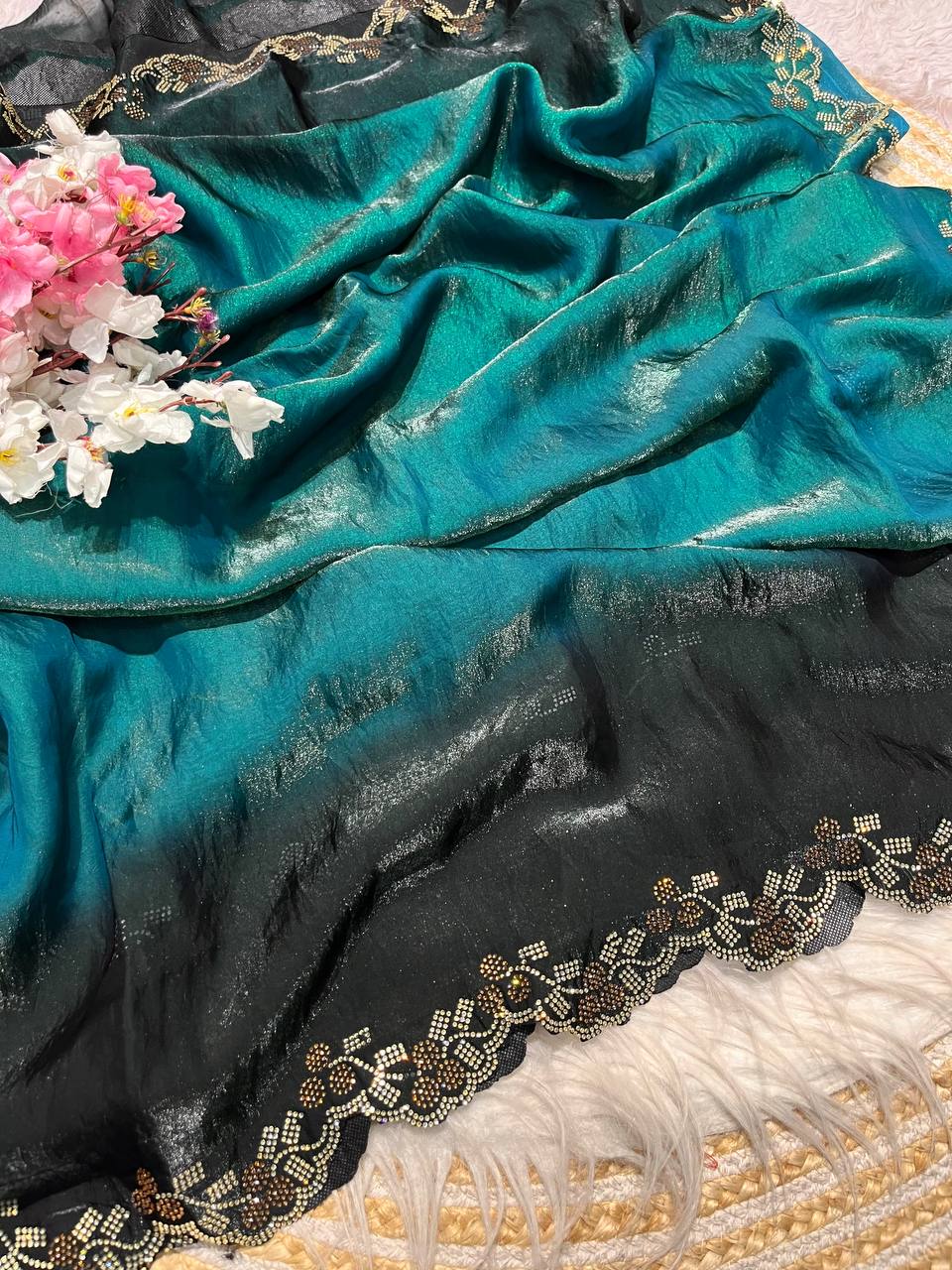 Satin Space Silk Saree