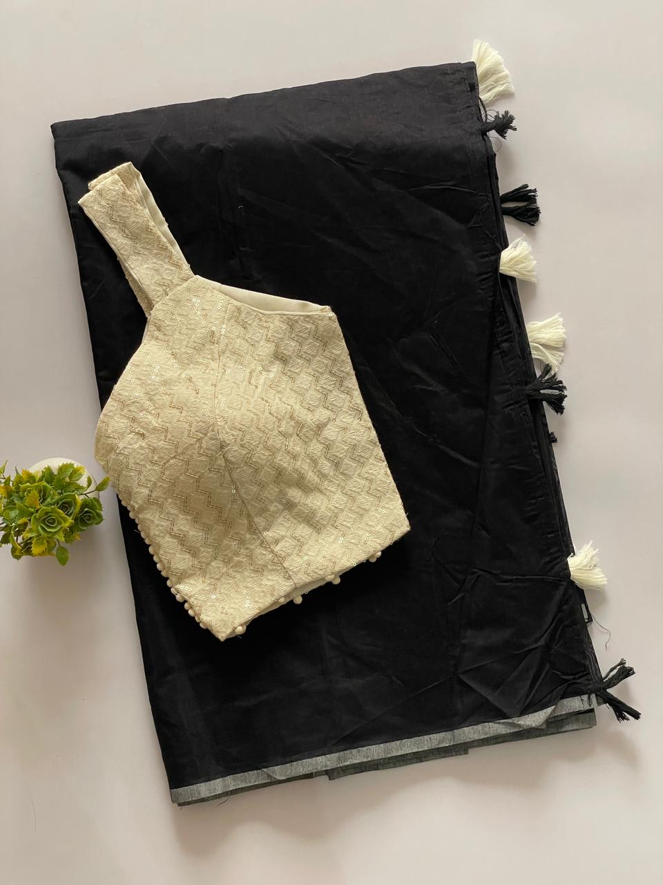Premium Plain chanderi saree