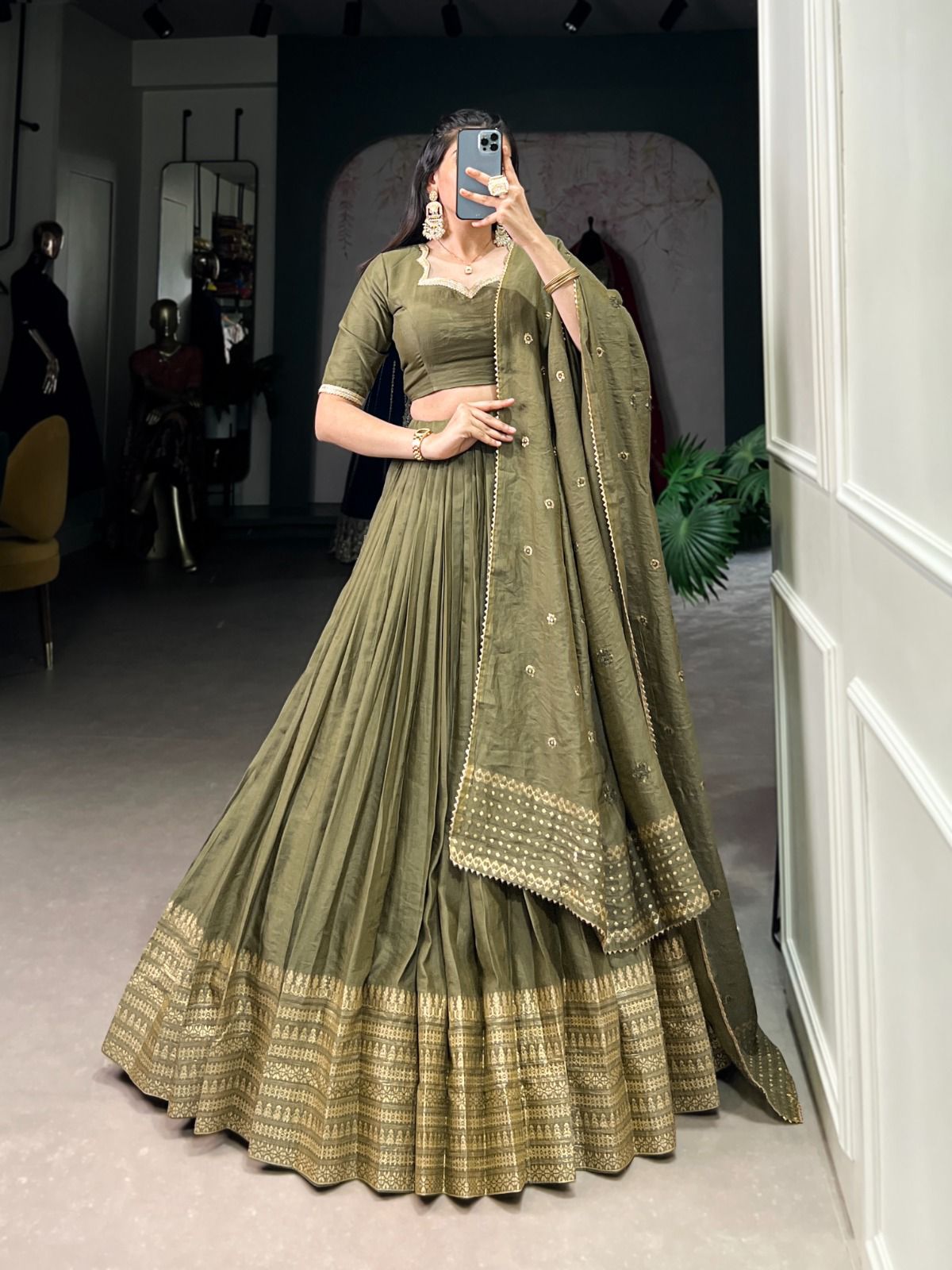 Pure Chanderi Lehenga