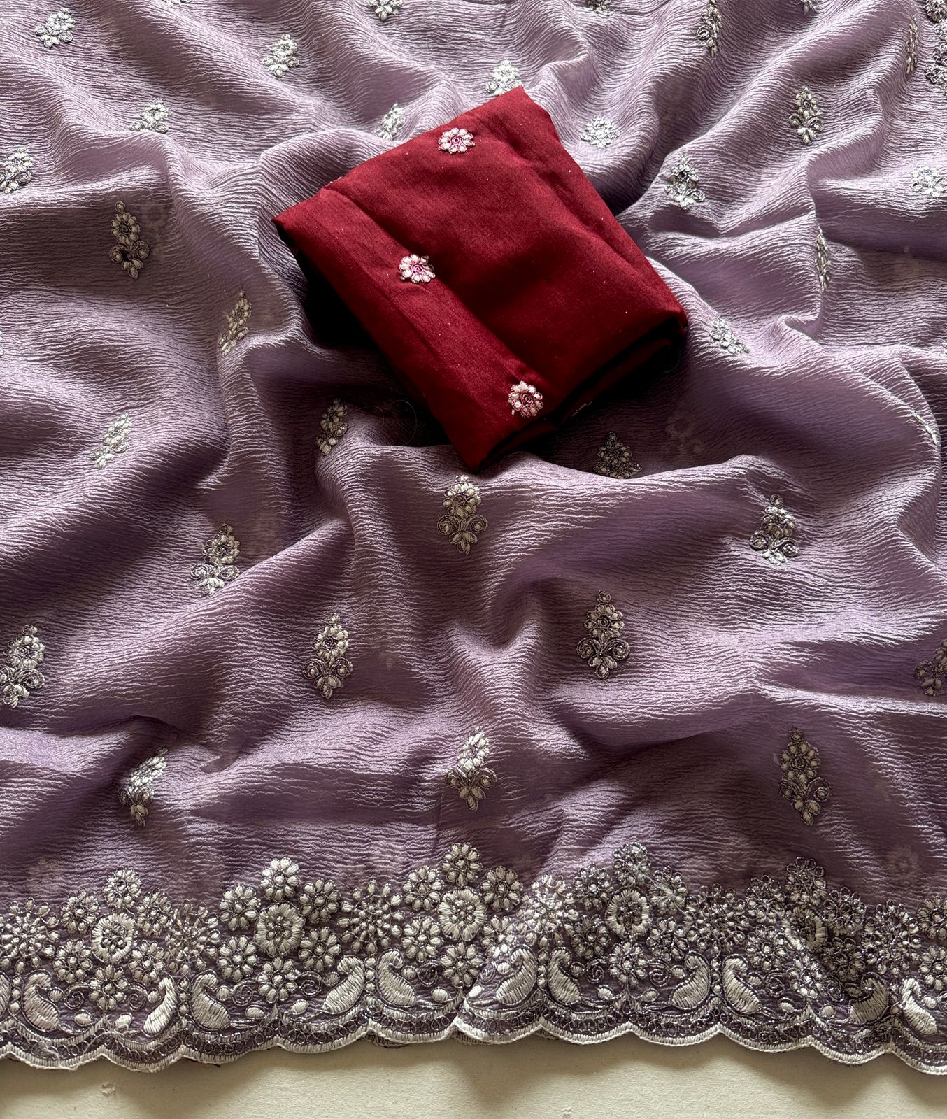 Candy Crush Fabric Saree
