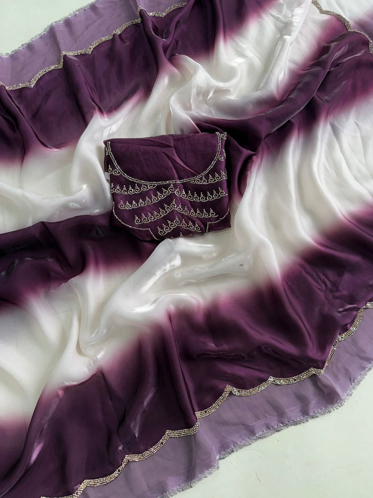 Fendy Sattin Dual Shad Saree