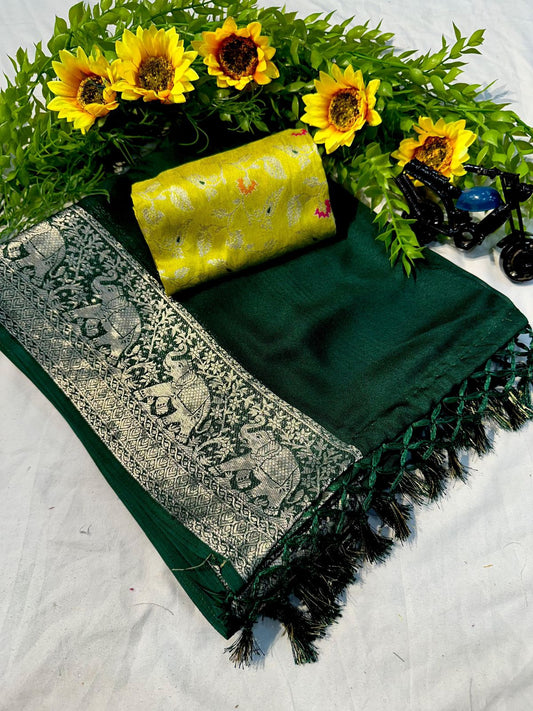 Heavy Marshmellow Booming Color Saree