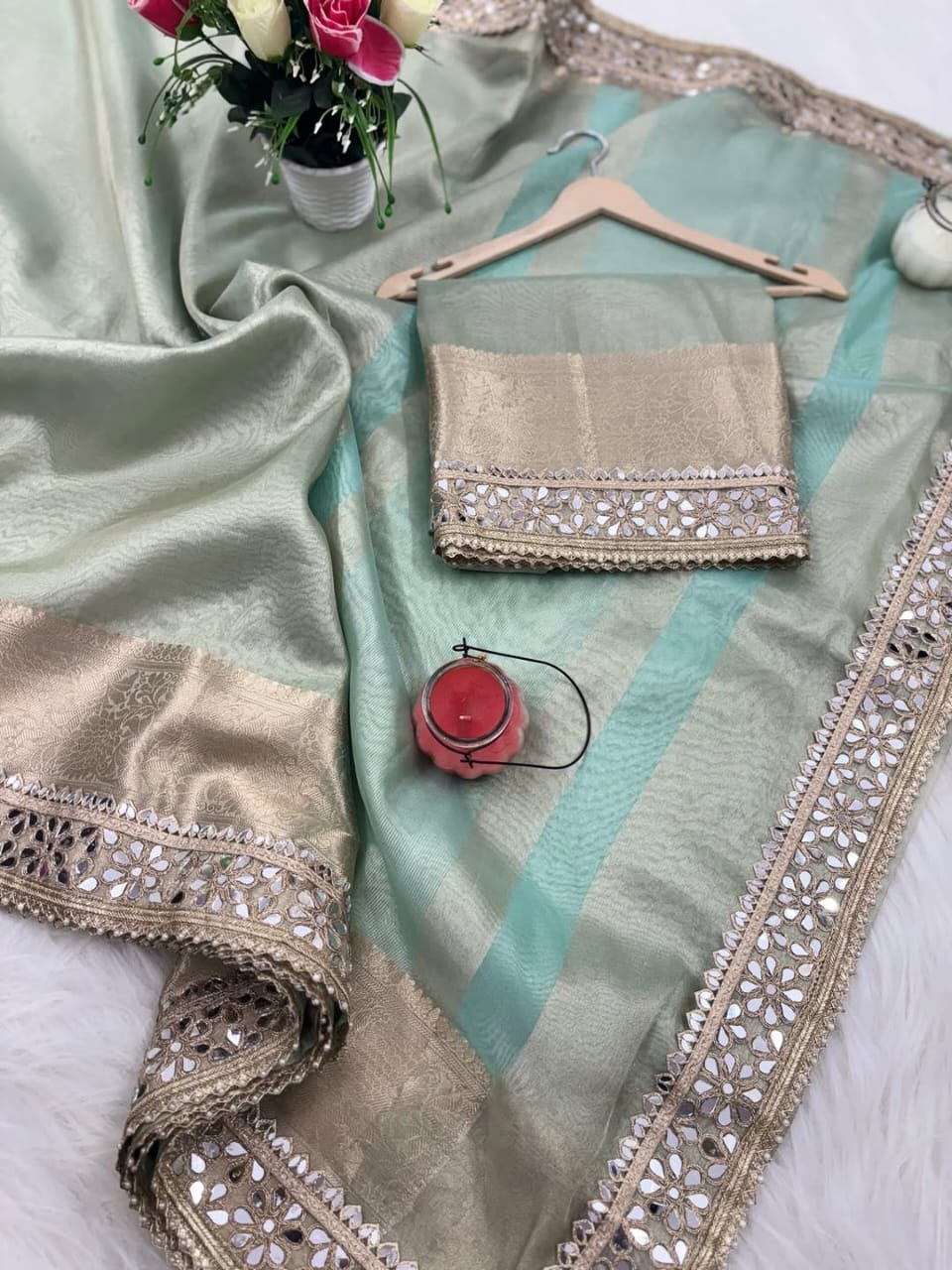 BANARASI SOFT GLASS TISSUE SILK SAREE