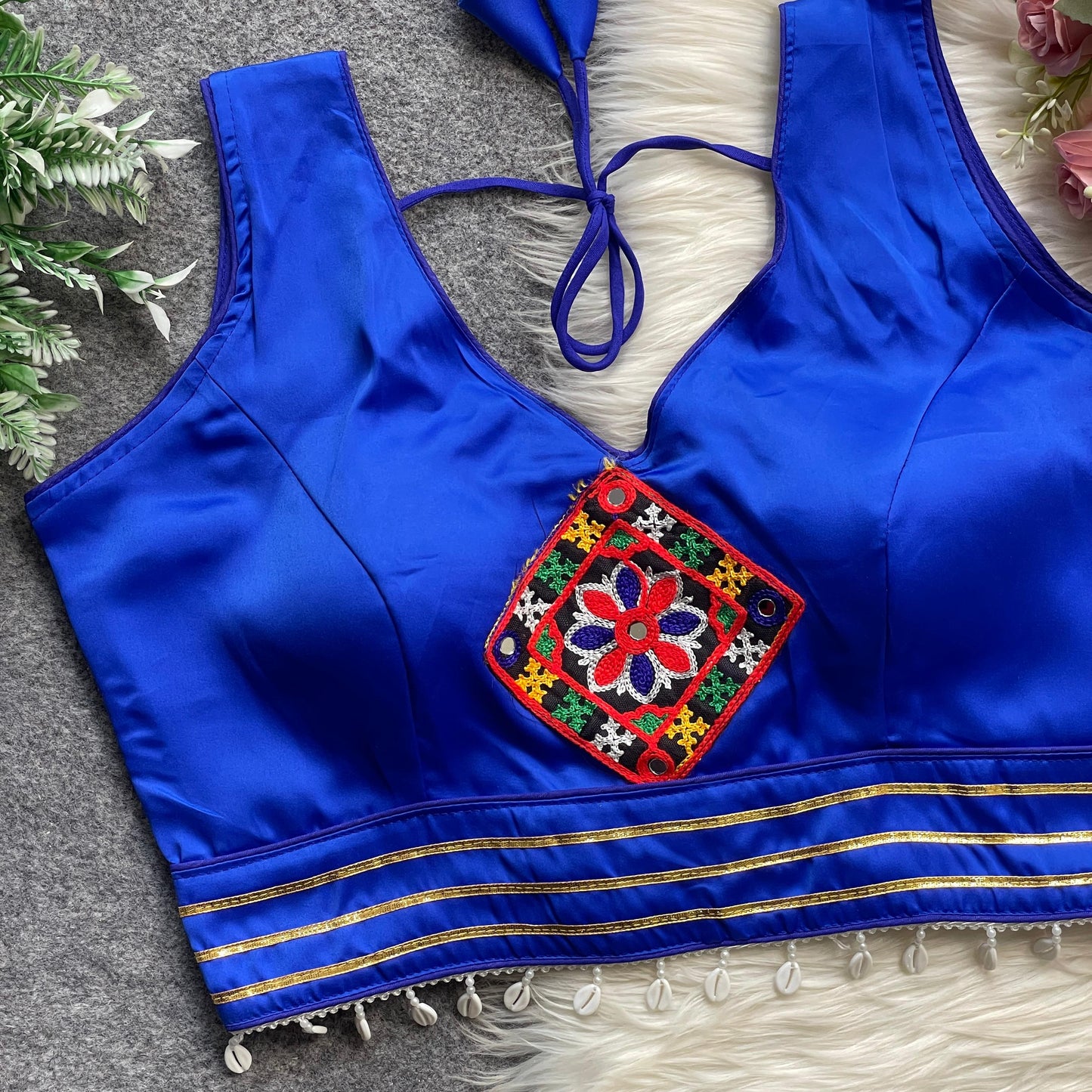 Beautiful Malai Satin Fabric Blouse