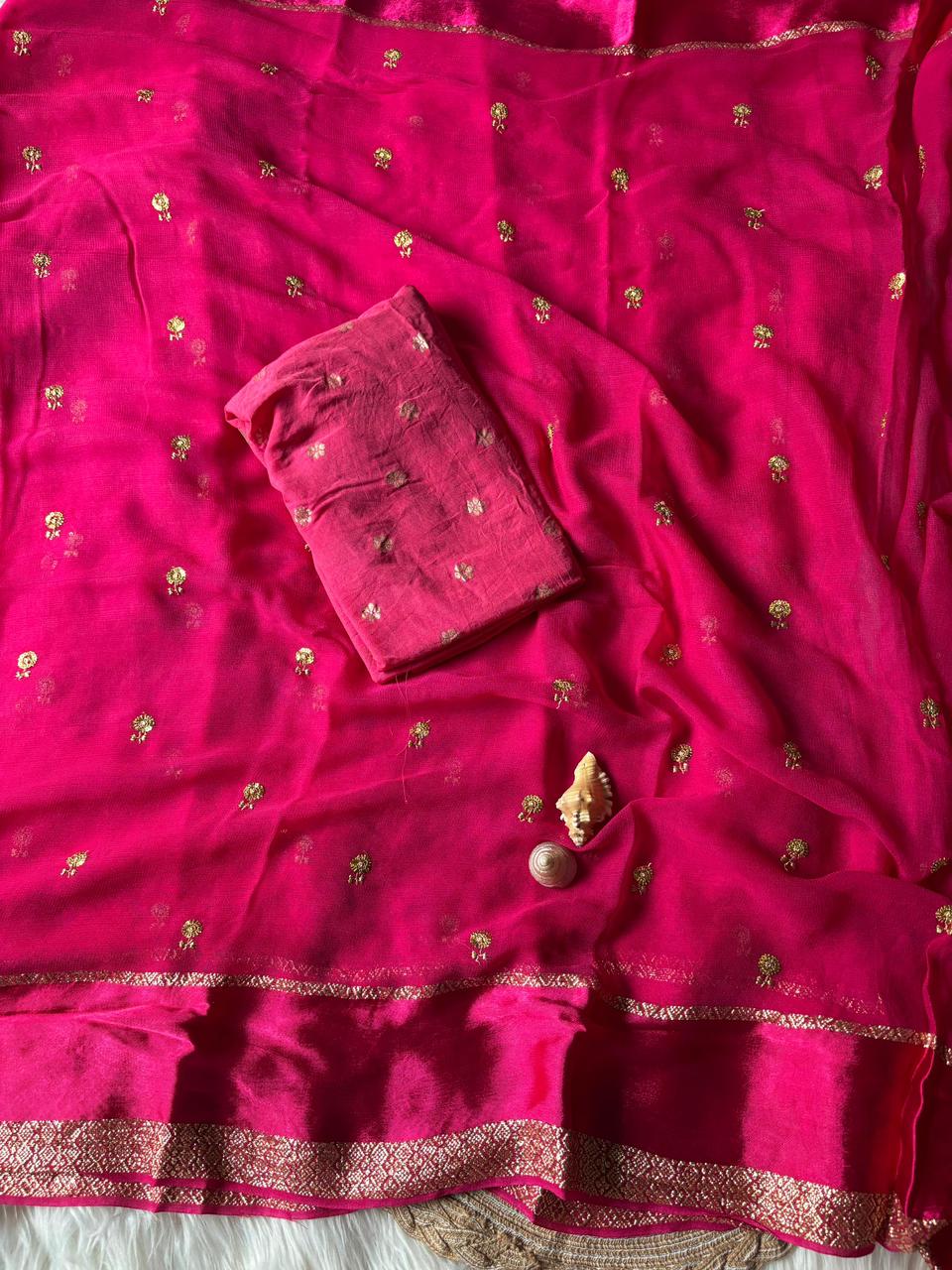Pure Viscose Georgette Saree