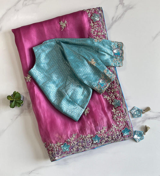 Premium space silk saree