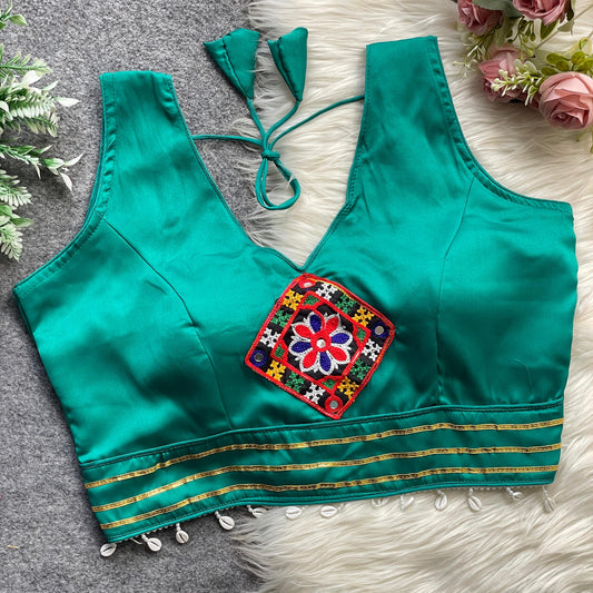 Beautiful Malai Satin Fabric Blouse