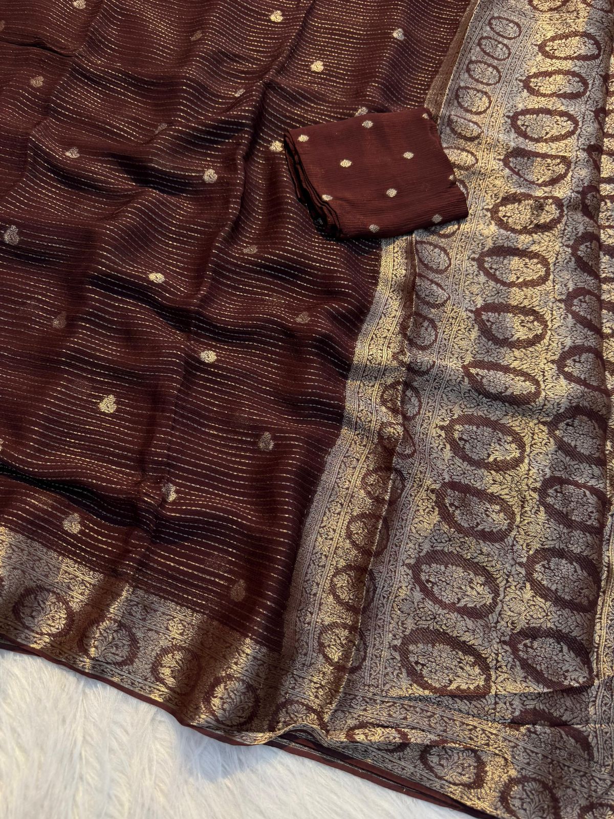 Pure Viscose Soft Chinon Saree