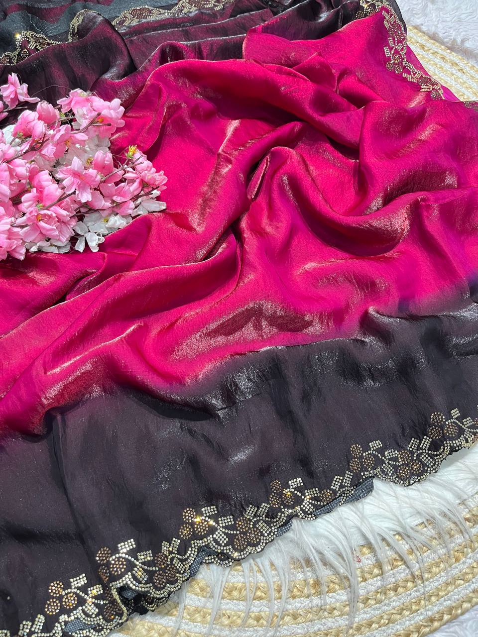 Satin Space Silk Saree